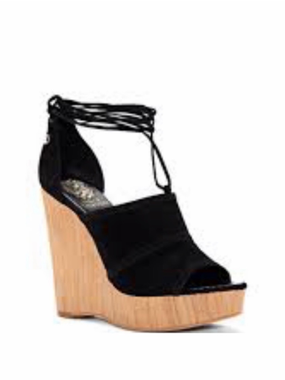 Vince Camuto Lace Up Suede Wedges Size 6.5–LIKE NEW